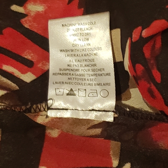 L, Red & Black with Lace & Ruffle Laura Blouse - Picture 10 of 11